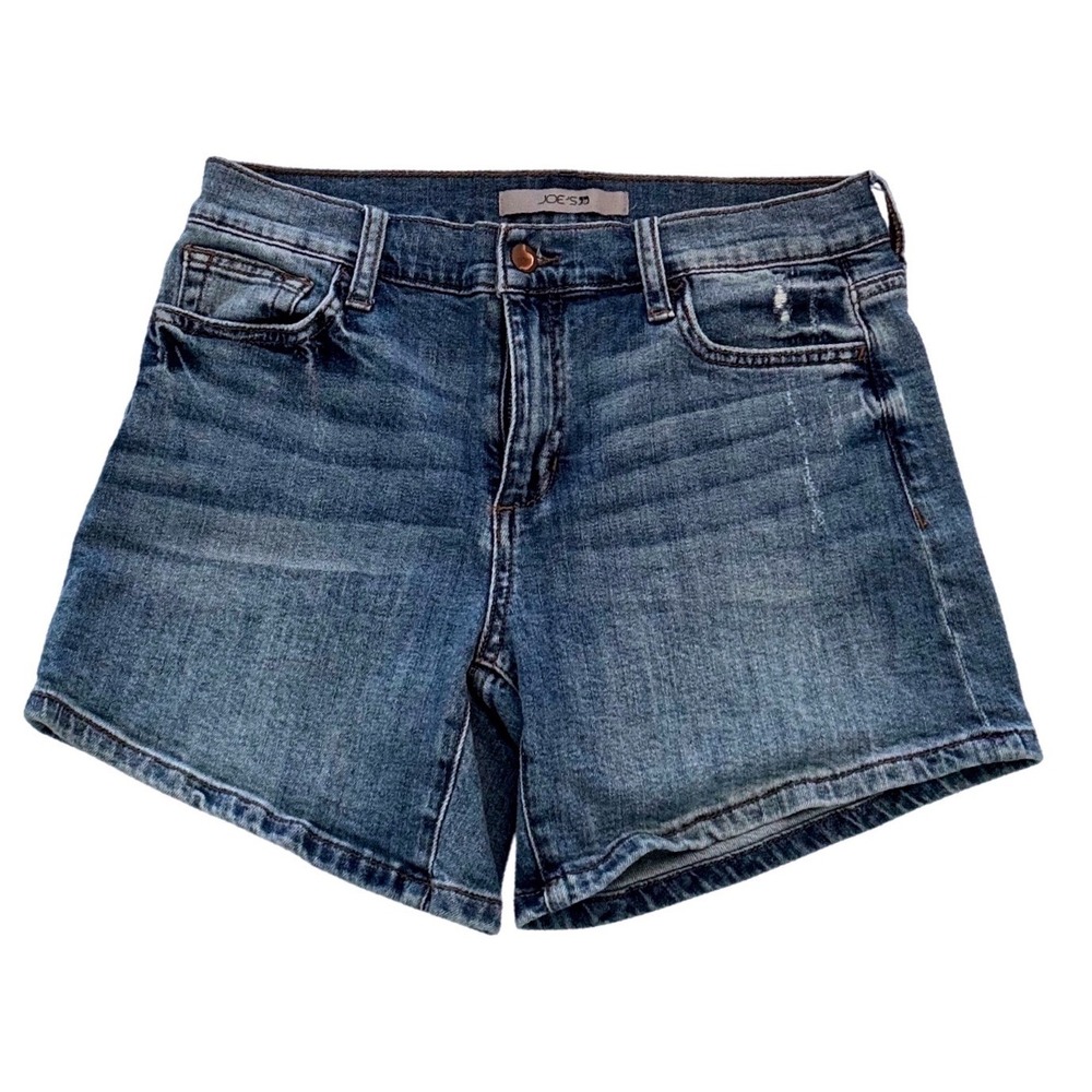 Joe's Jeans Shorts Blue Denim Mid Rise Jorts Reese Fashion Shorty Sz 26